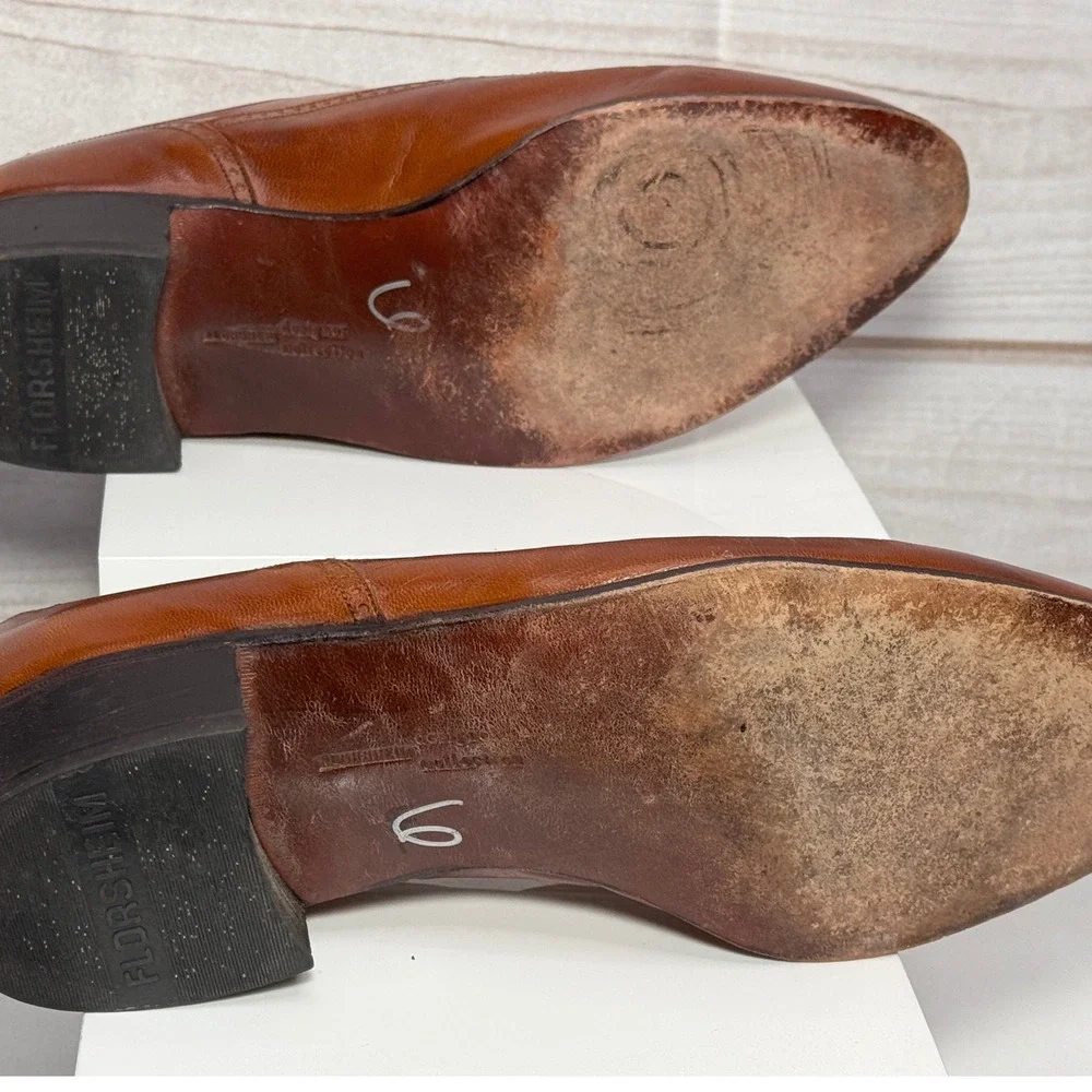 Florsheim Designer Collection Mens Brown Leather Wingtip Tassel Loafer 9 E 33233